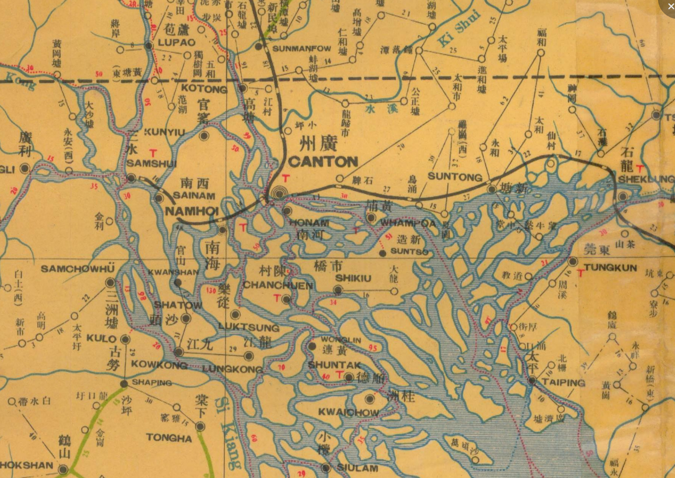 广州河流分布示意图图片